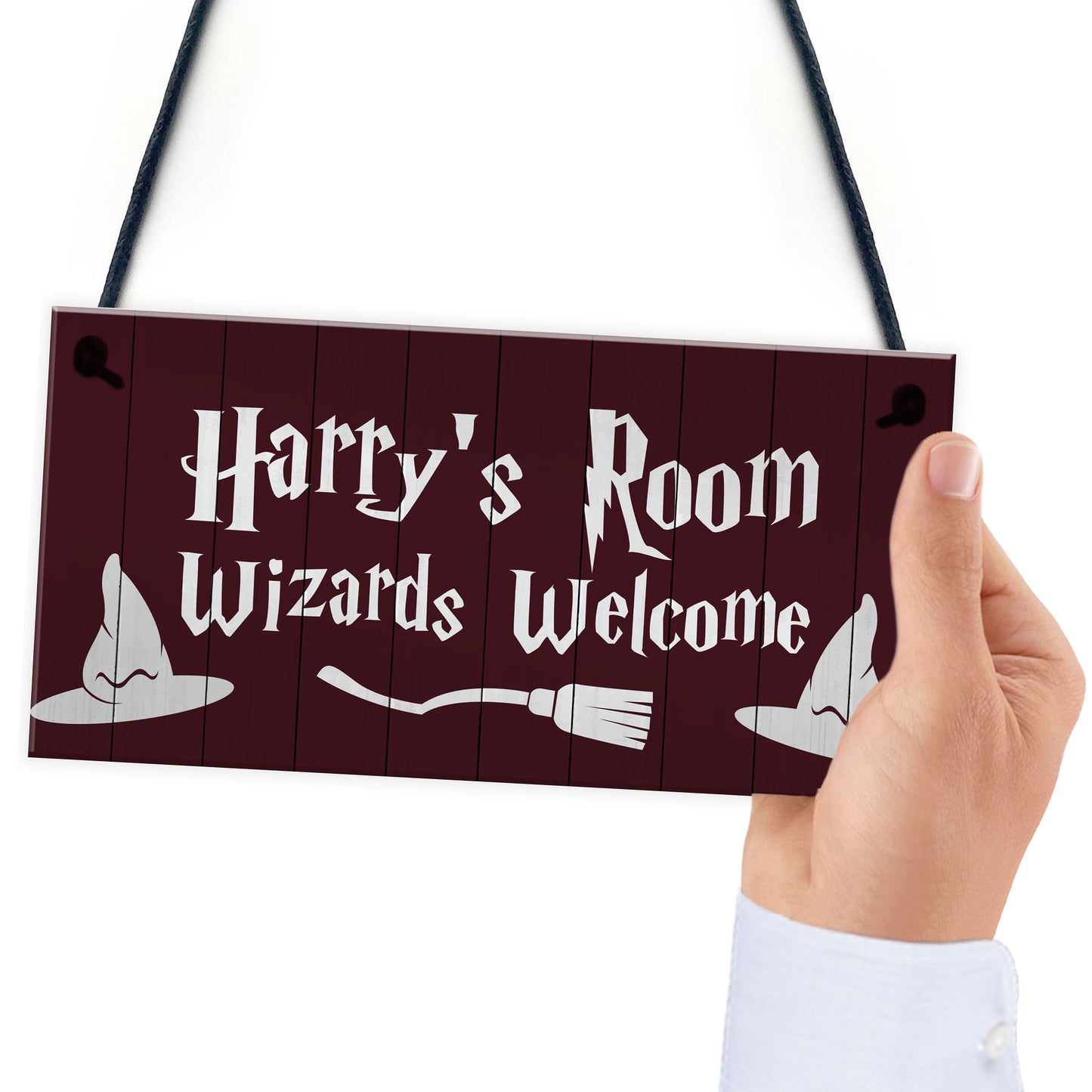 PERSONALISED Bedroom Sign Wizards Welcome Wizard Theme