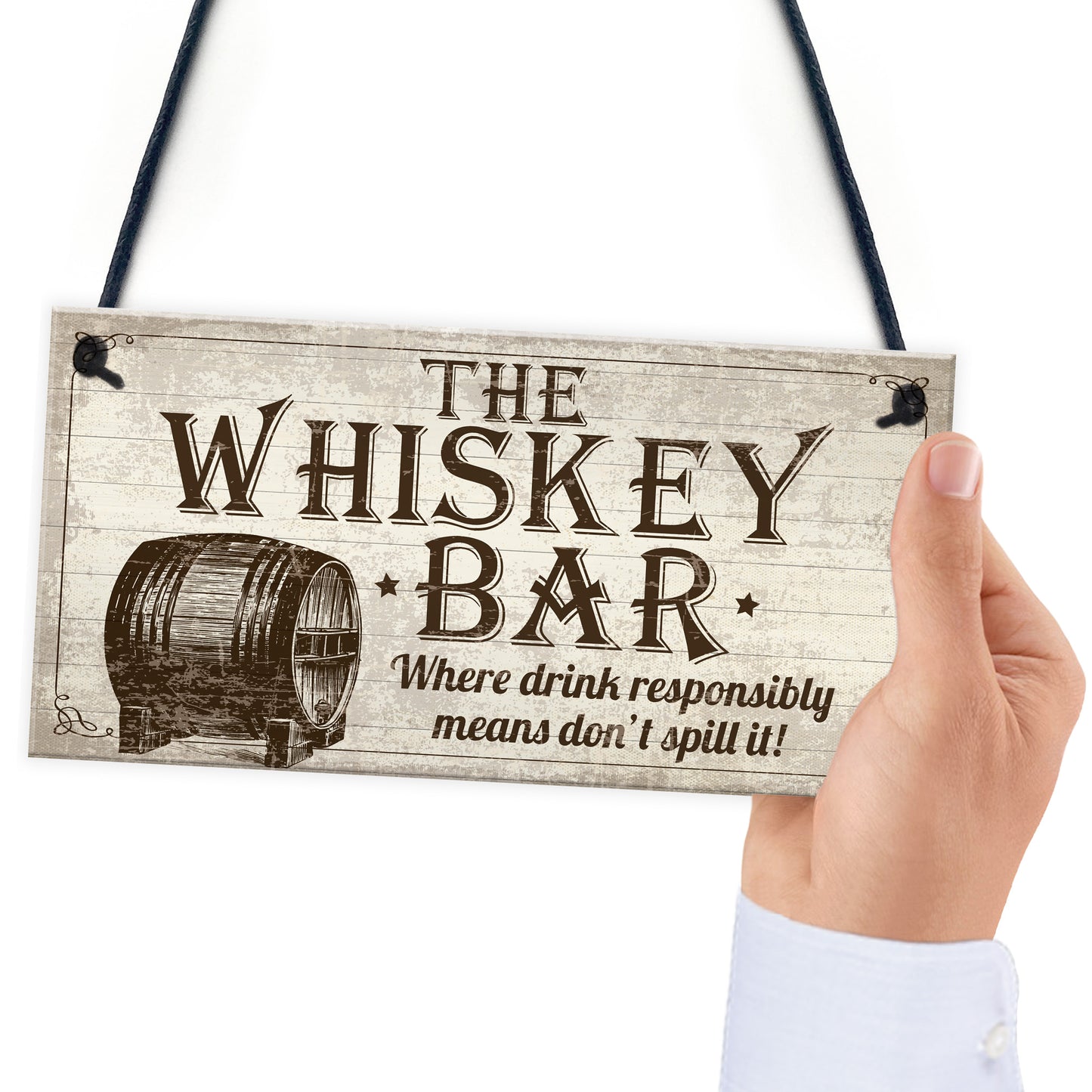 Vintage Whisky Bar Plaque Sign Home Bar Pub Man Cave Birthday