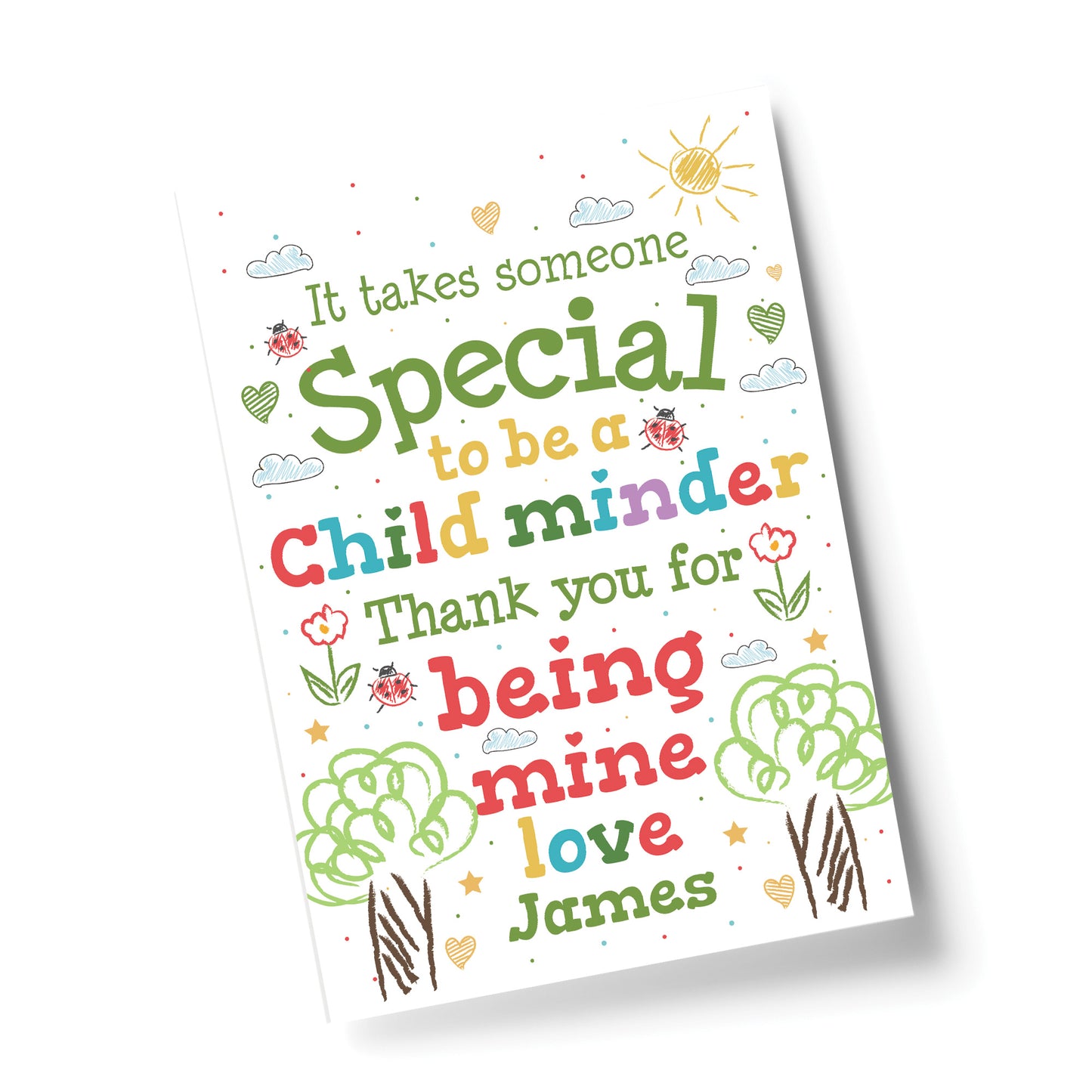 Personalised Thank You Gift Childminder Gifts Leaving School