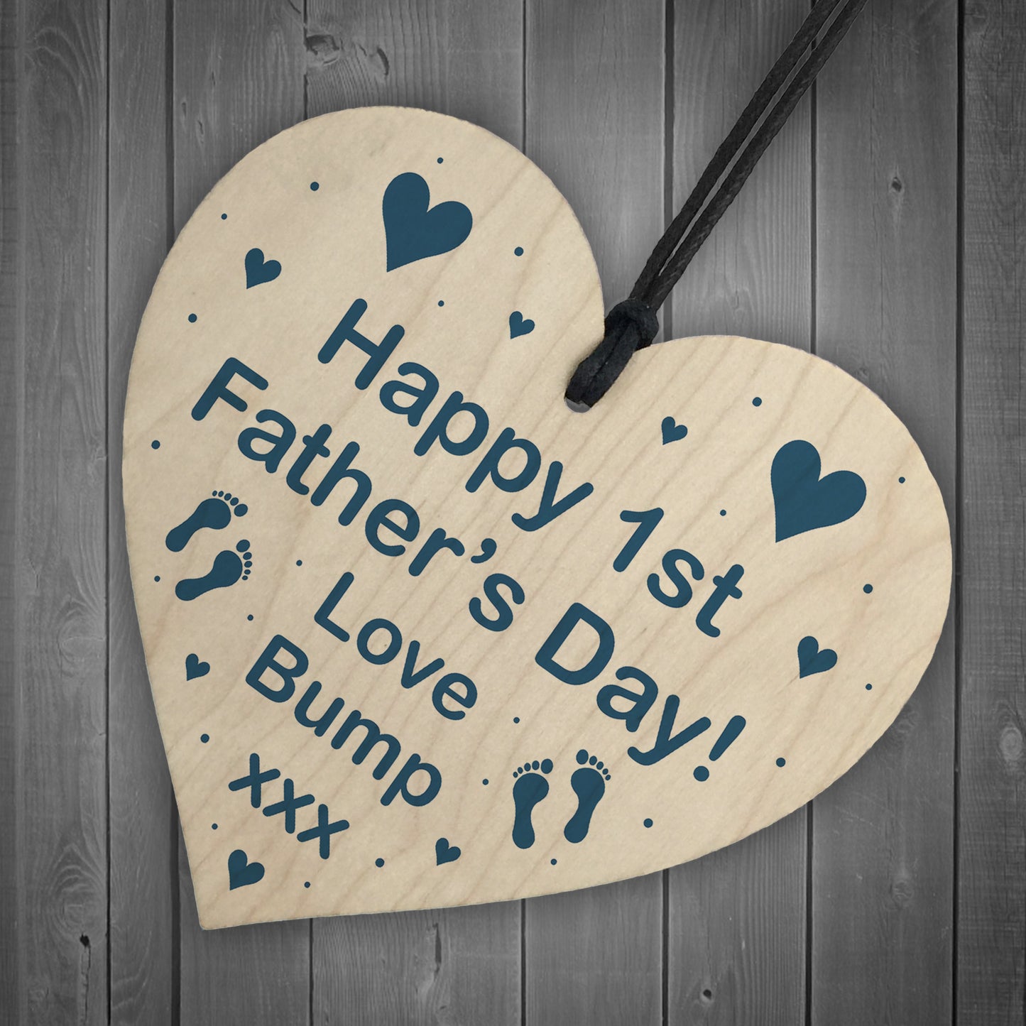 Novelty 1st Fathers Day Gift From Bump Hanging Heart New Daddy