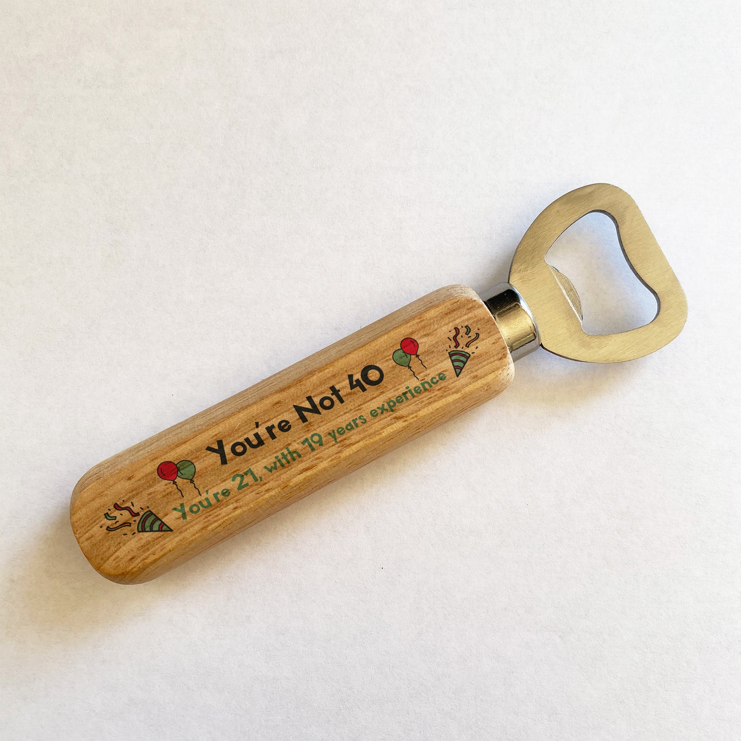 Quirky 40th Birthday Gift For Him Her Bottle Opener Alcohol Gift