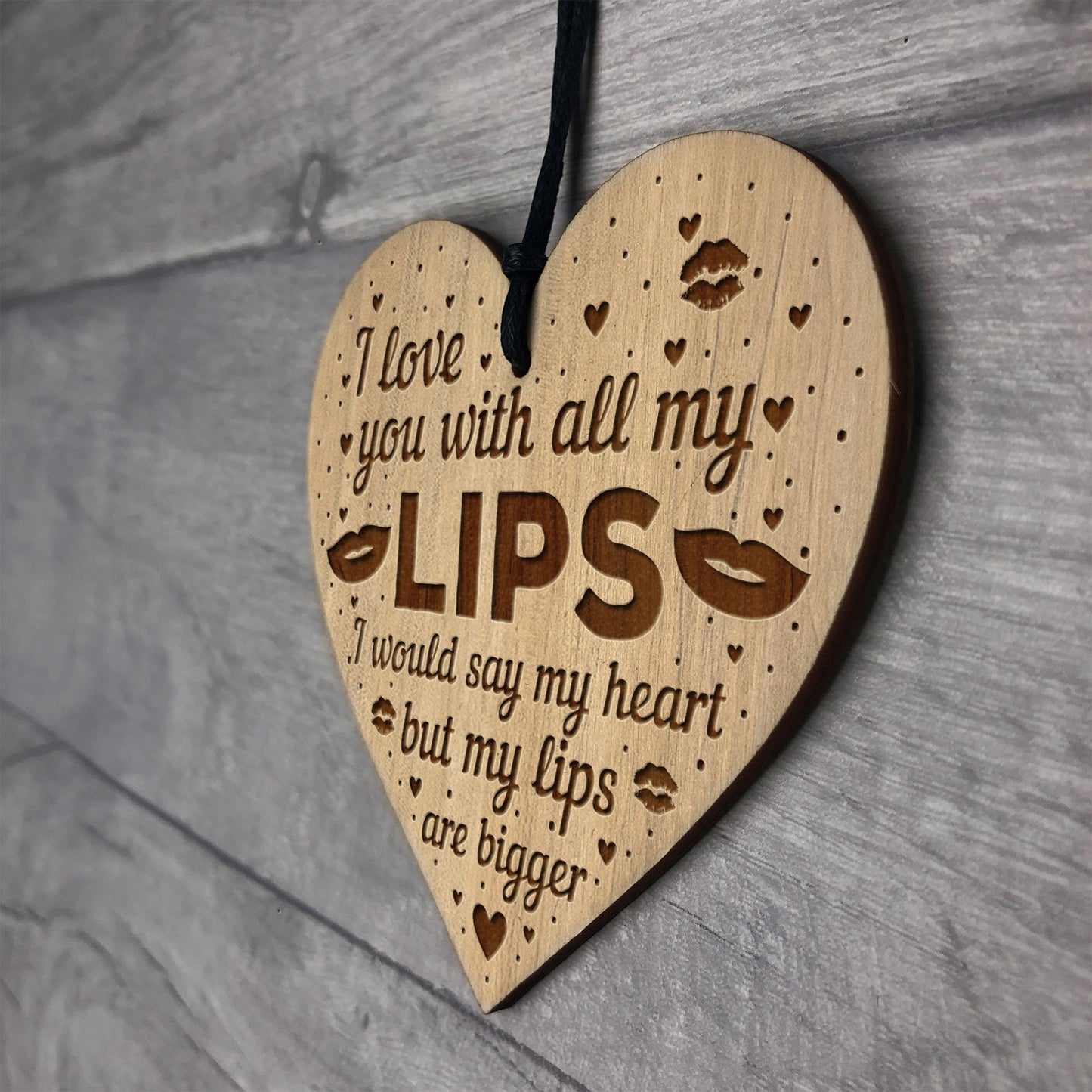 Love You With All My Lips Funny Boyfriend Husband Birthday Gift