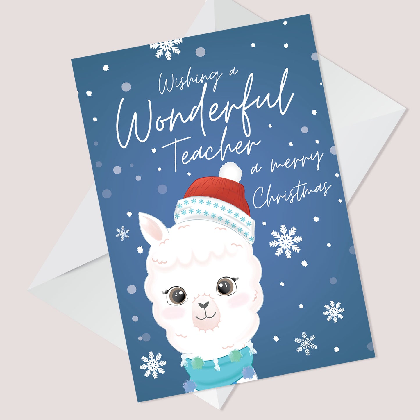 Cute Childrens Kids Christmas Card For Teacher Thank You Card