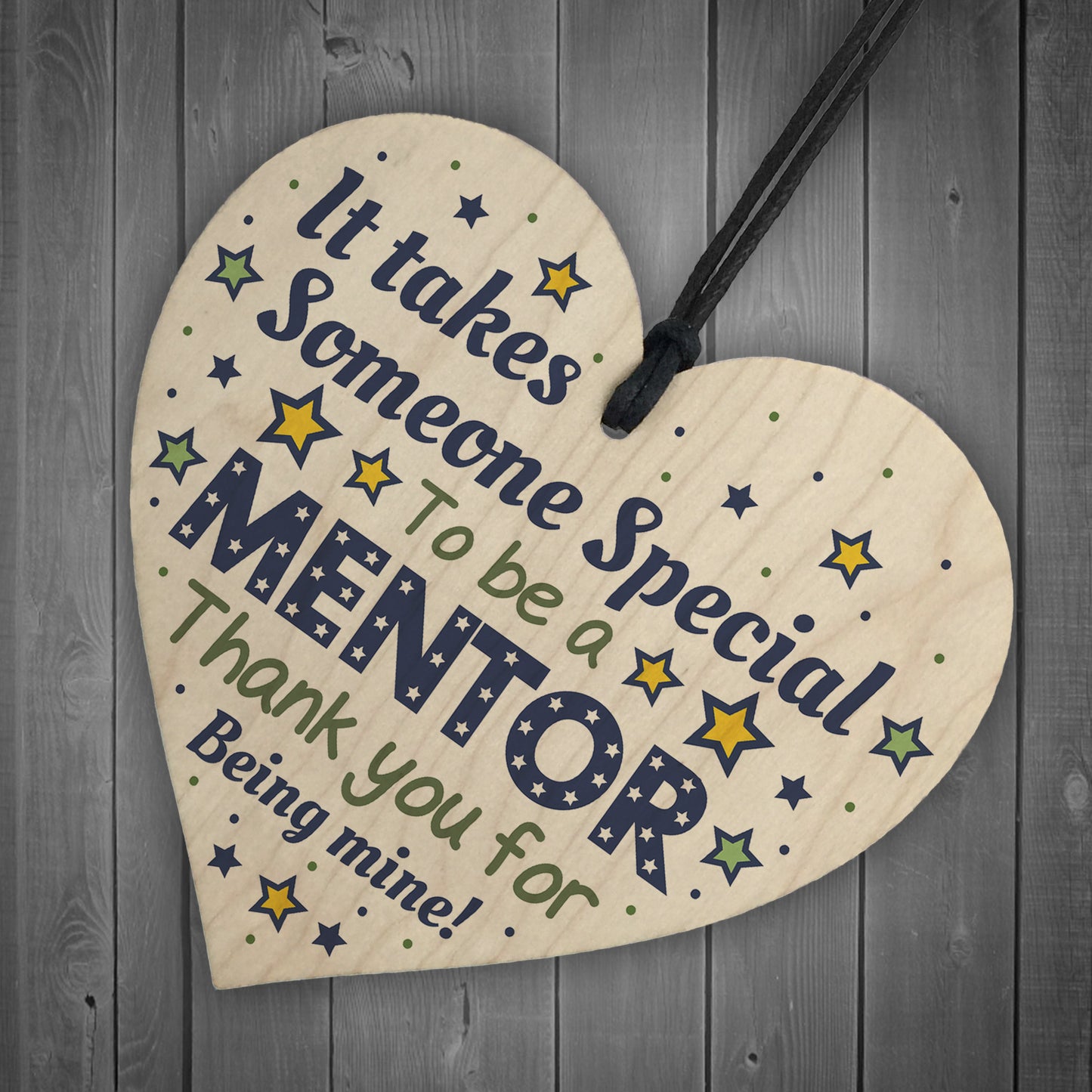 Thank You Gift For Mentor Wooden Heart Novelty Thank You Teacher