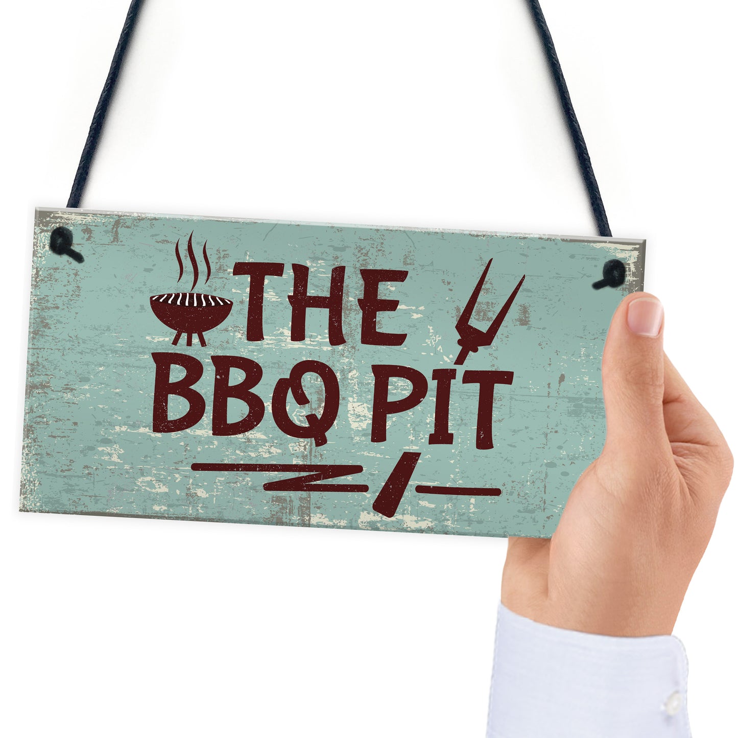 BBQ Pit Novelty Hanging Garden Sign Barbeque Shed SummerHouse