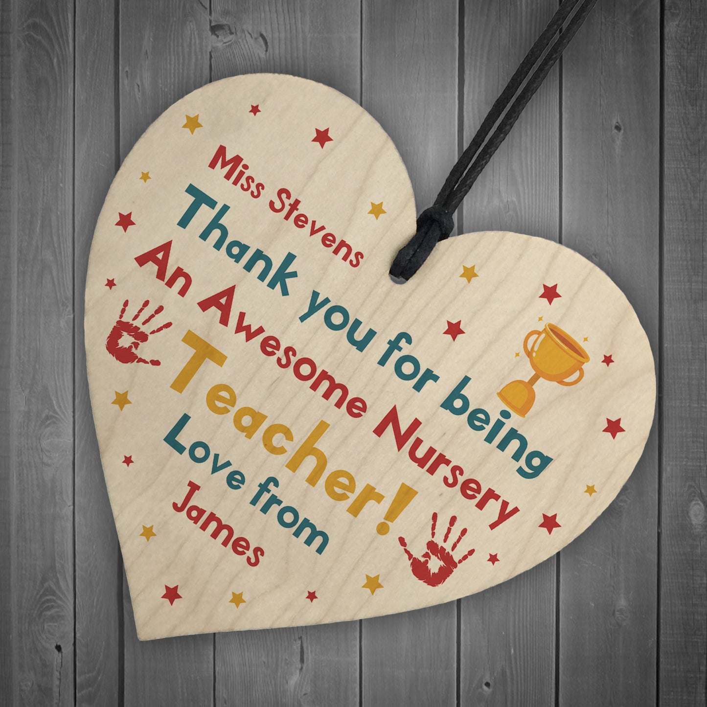 Nursery Teacher Gift Thank You Leaving Nursery Gift Personalised