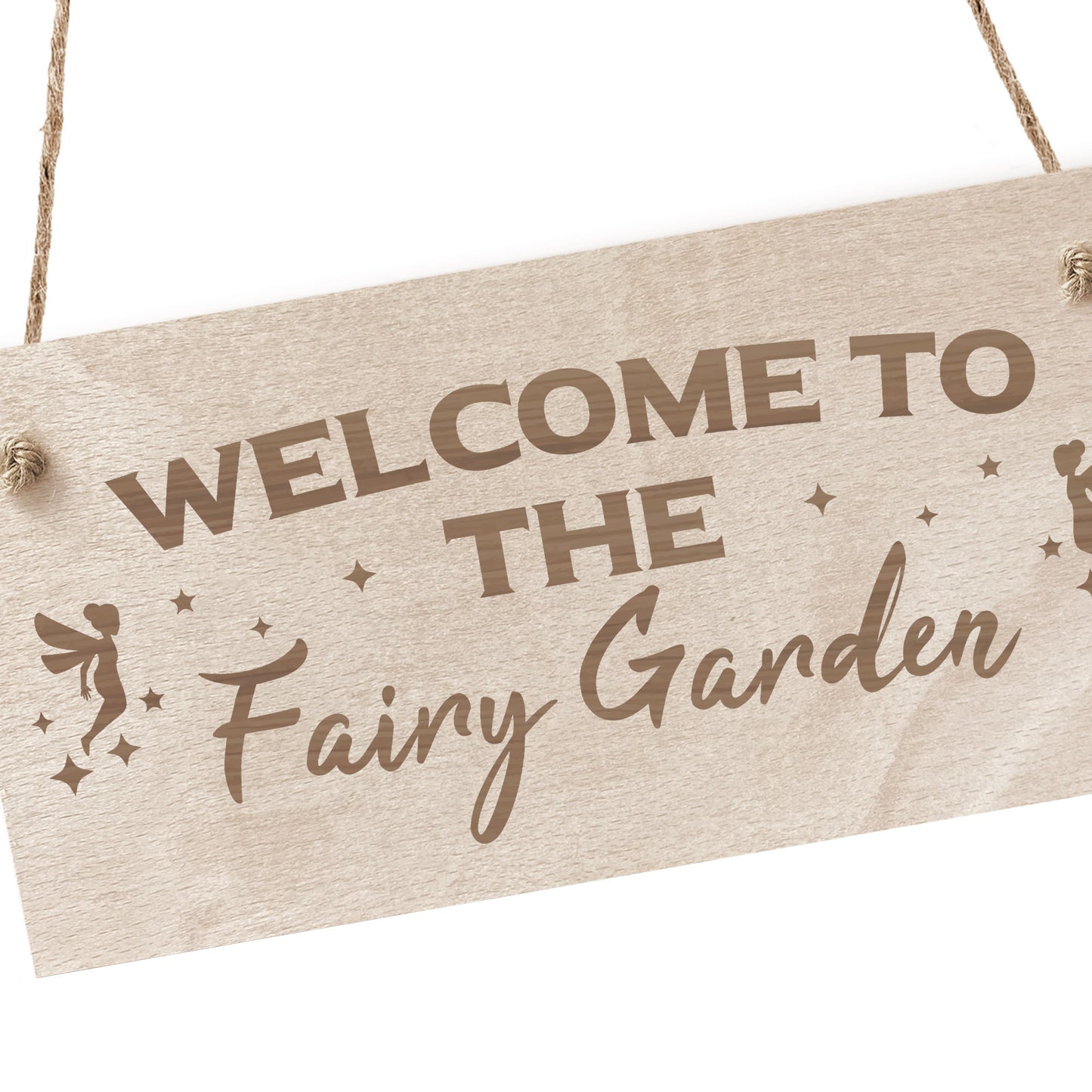 Fairy Garden Sign Engraved Plaque Home Signs Summerhouse Shed