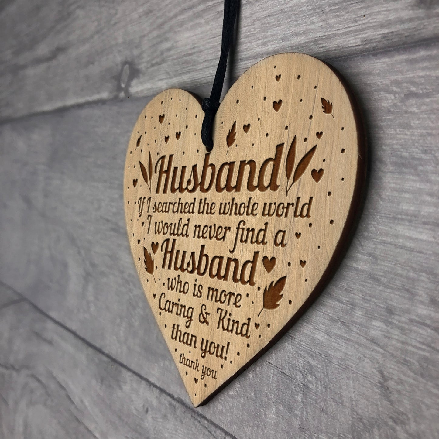 Husband Gifts Husband Birthday Gift Card Engraved Heart