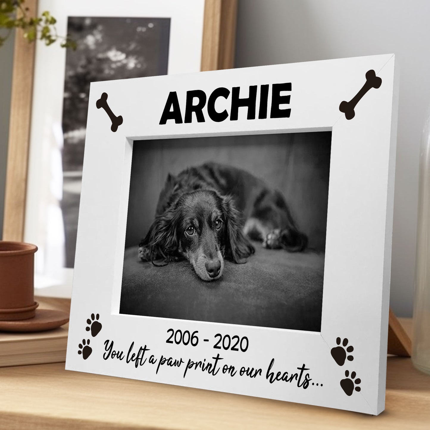 Memorial Photo Frame For Dog Personalised Photo Frame Keepsake