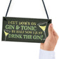 Novelty Gin & Tonic Hanging Sign Plaque Friendship Gift Home Bar