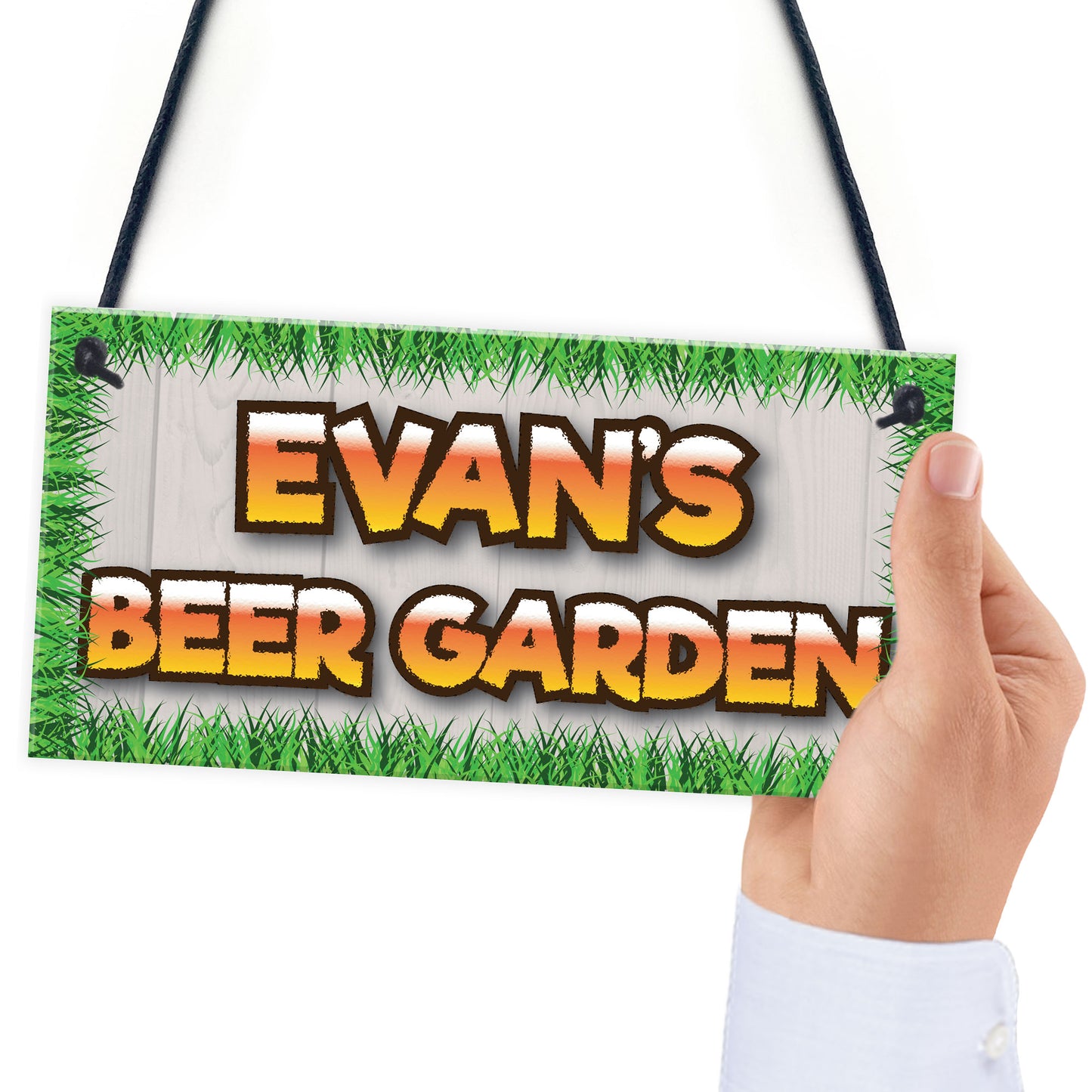 Personalised Beer Garden Alcohol Man Cave Gift Hanging Plaque