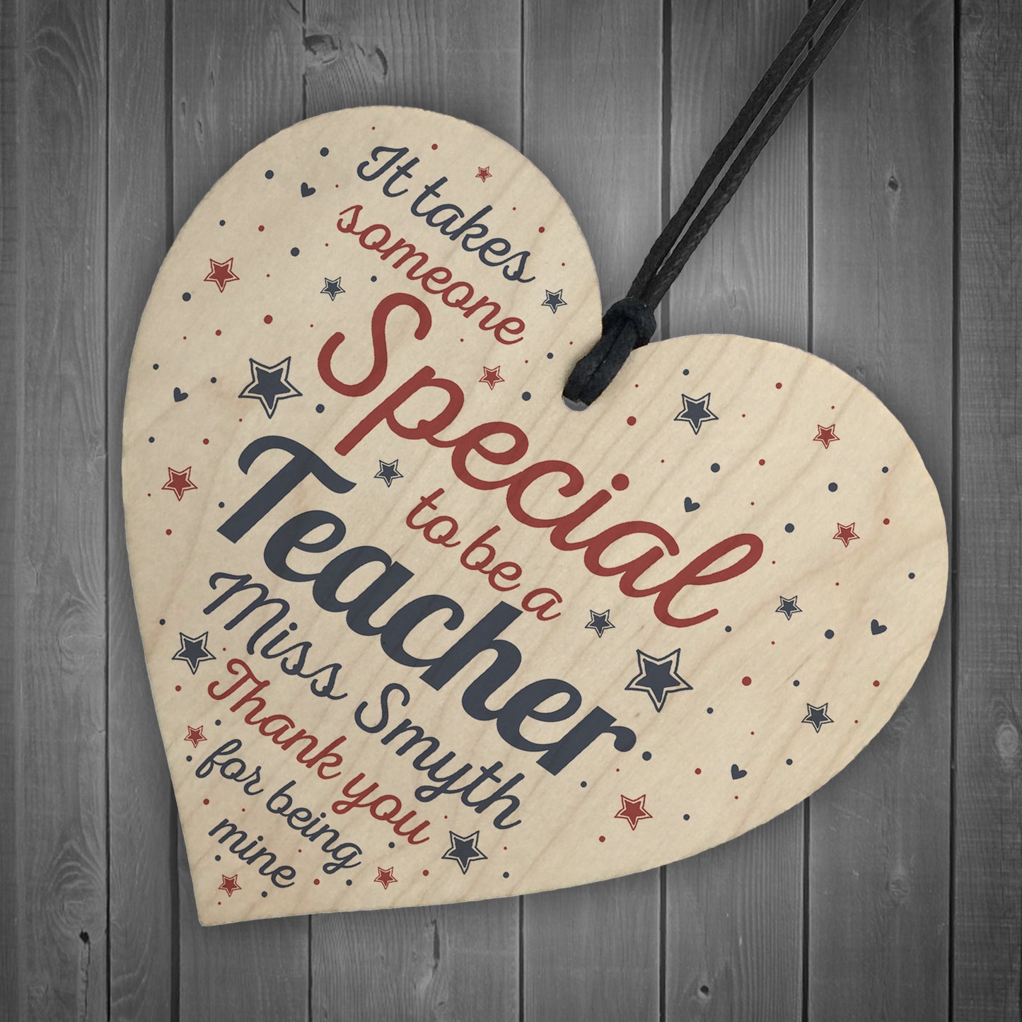 Personalised Handmade Heart Gift For Teacher Leaving Present