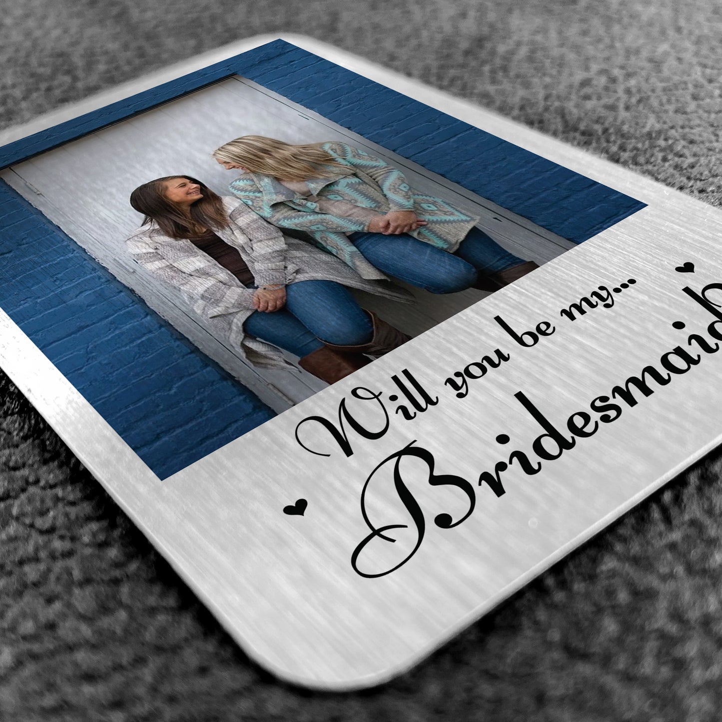 Will You Be My Bridesmaid Gift Metal Wallet Card Insert