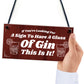 Novelty Gin Bar Signs Hanging Door Wall Sign Home Bar Pub Plaque