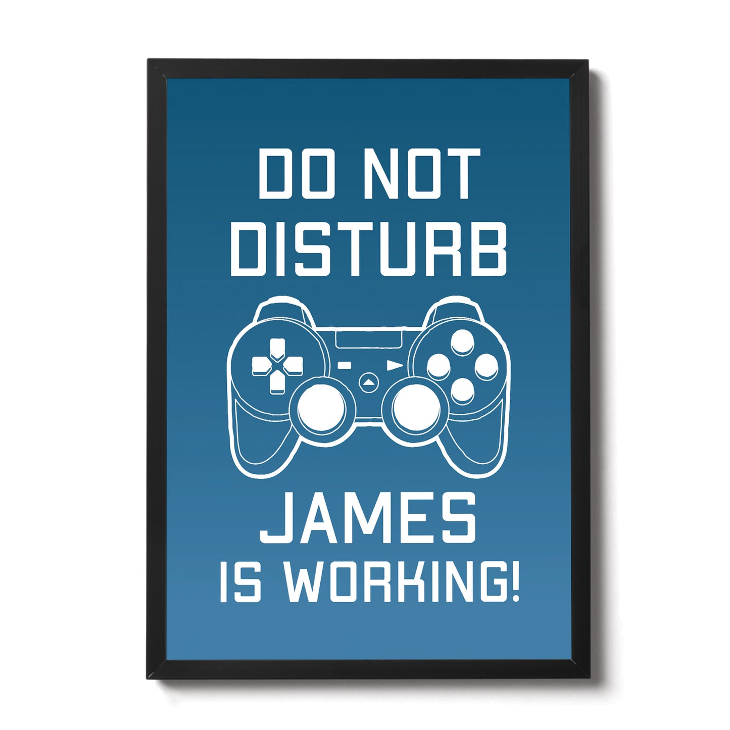 Gaming Print Framed Personalised Man Cave Boys Bedroom Sign