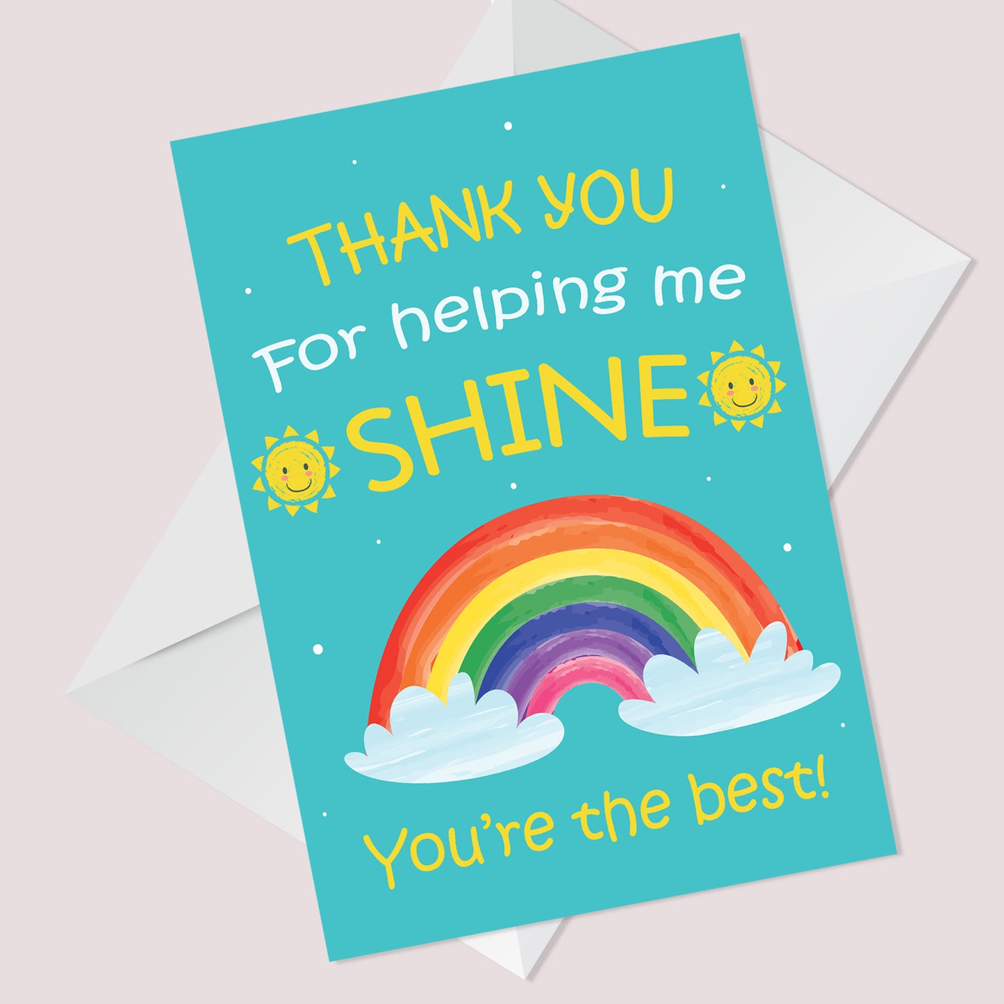 Teacher Thank You Card Teaching Assistant Nursery Teacher