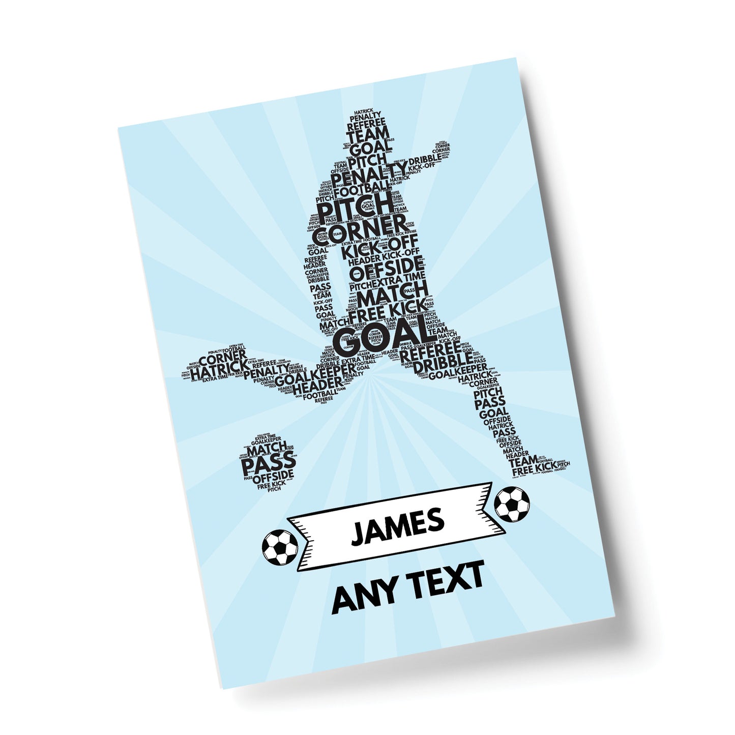 Football Bedroom Sign Personalised Football Print Boys Bedroom