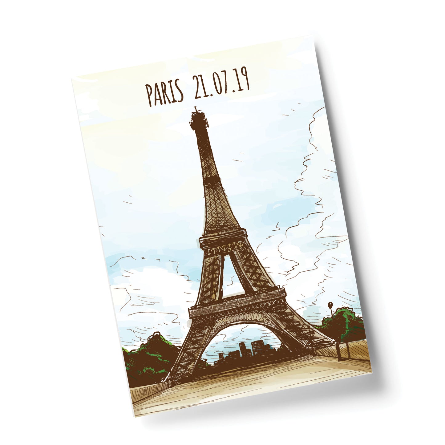 Paris Eiffel Tower A4 Print Travel Gift Personalised Gift