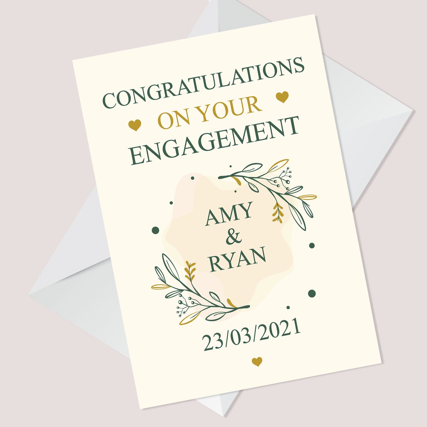 Personalised Engagement Card Congratulations Card For Couple