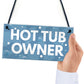 Novelty Hot Tub Sign Hanging Garden Plaque Home Decor Gifts