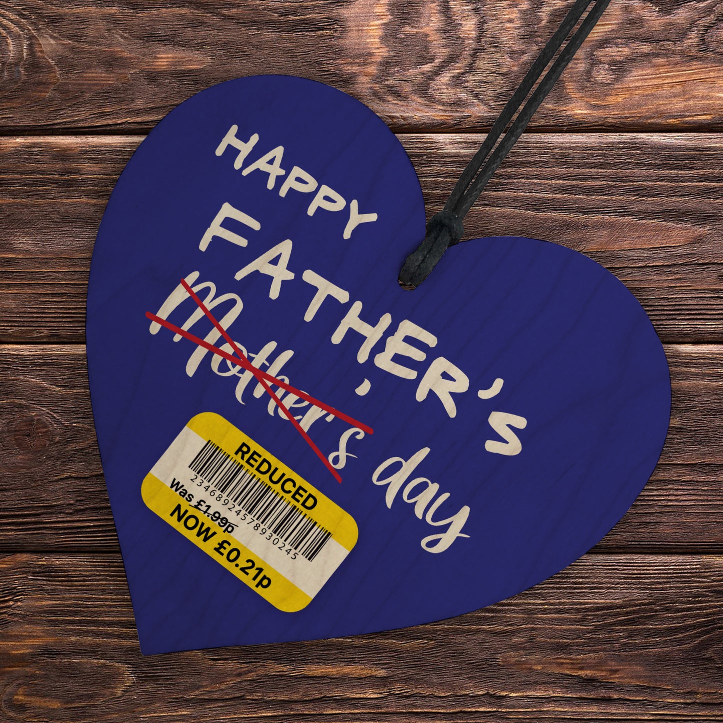 Funny Fathers Day Gift For Dad Novelty Wood Heart Gift For Dad