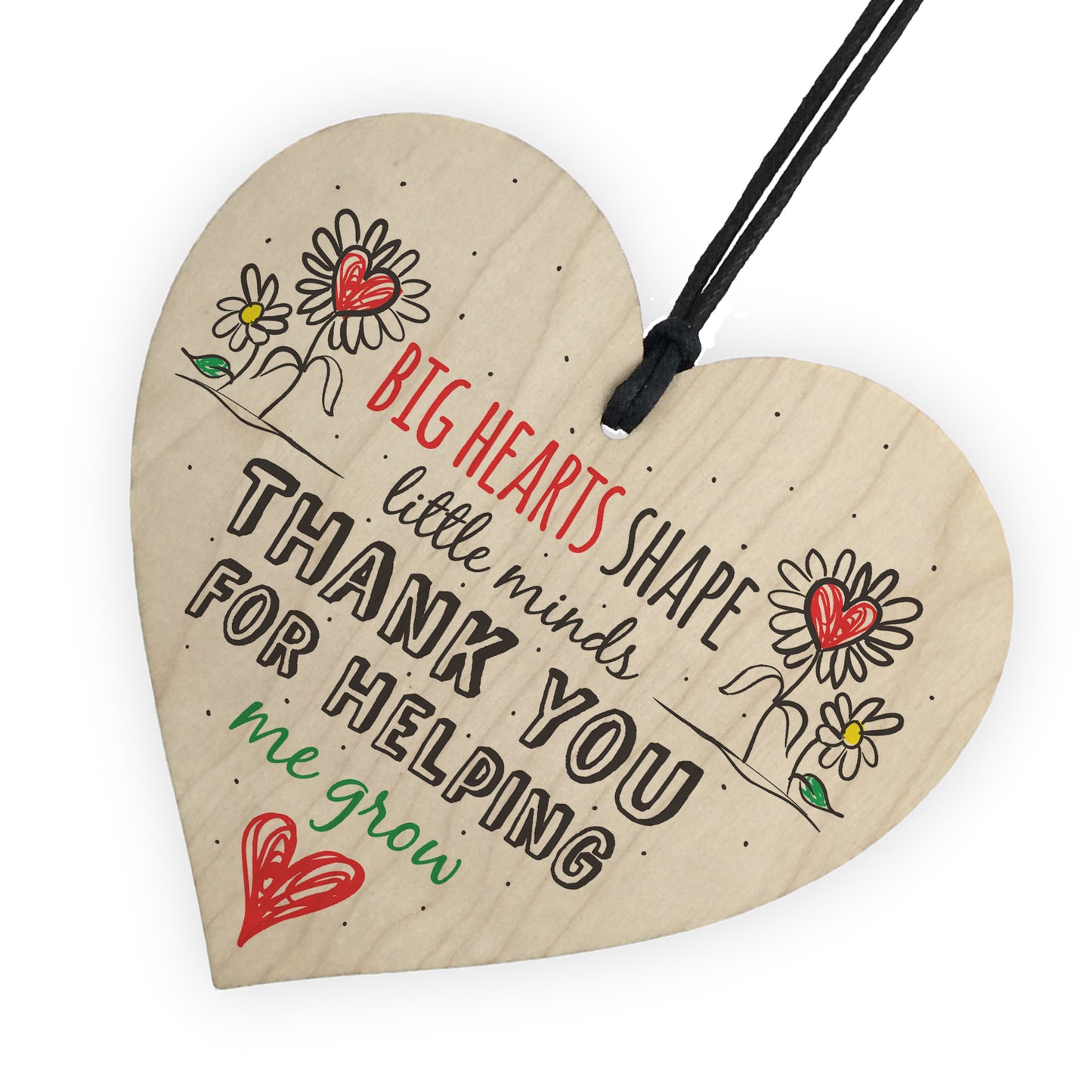 Teacher Leaving Gift Nursery Wooden Heart Plaque Thank You Gift