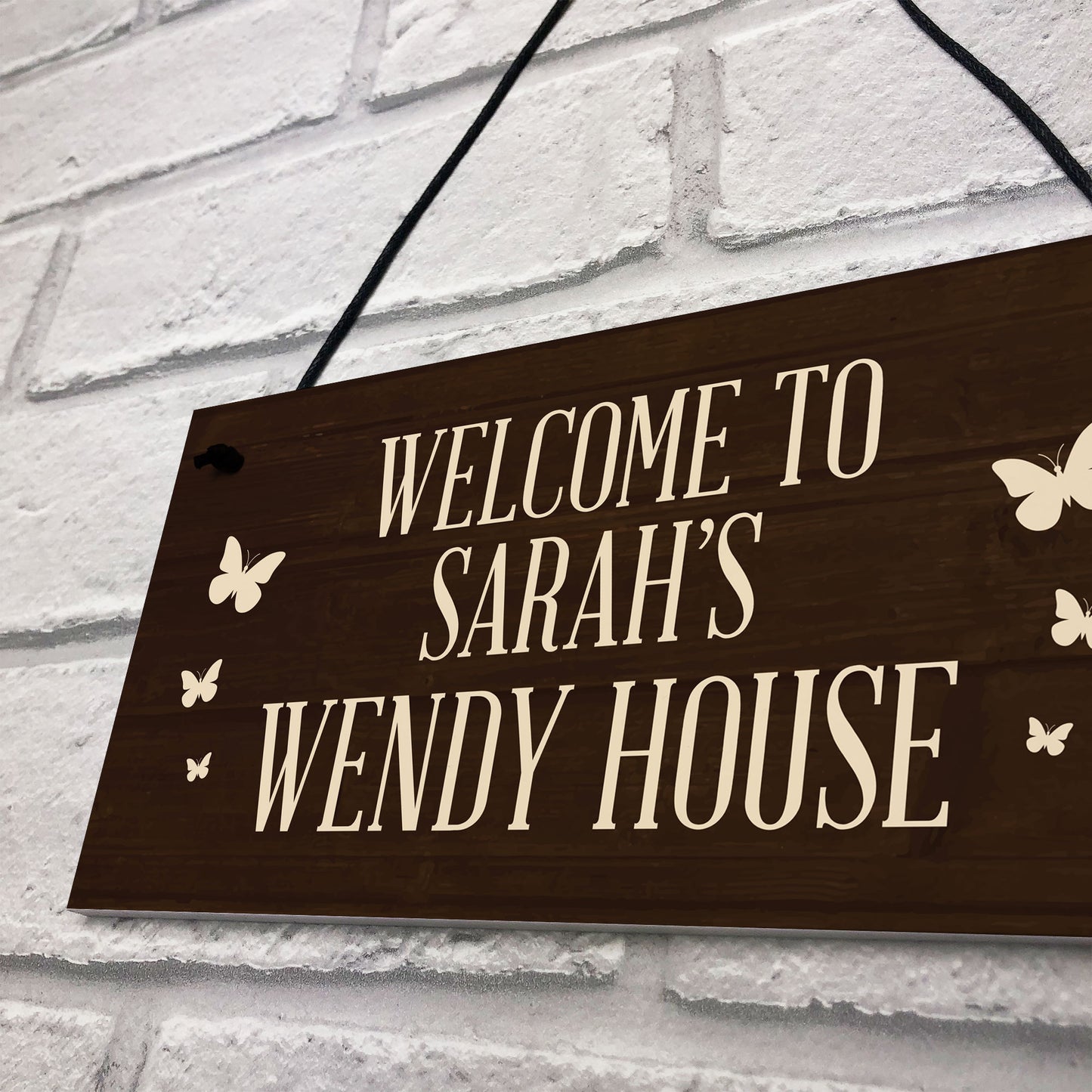 Wendy House Personalised Welcome Sign Hanging Summer House