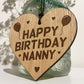 Birthday Gift For Nanny Wood Engraved Heart 40th 50th 60th 70th