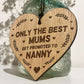 Mum Nanny Gifts Engraved Wood Heart Gift For Birthday Pregnancy