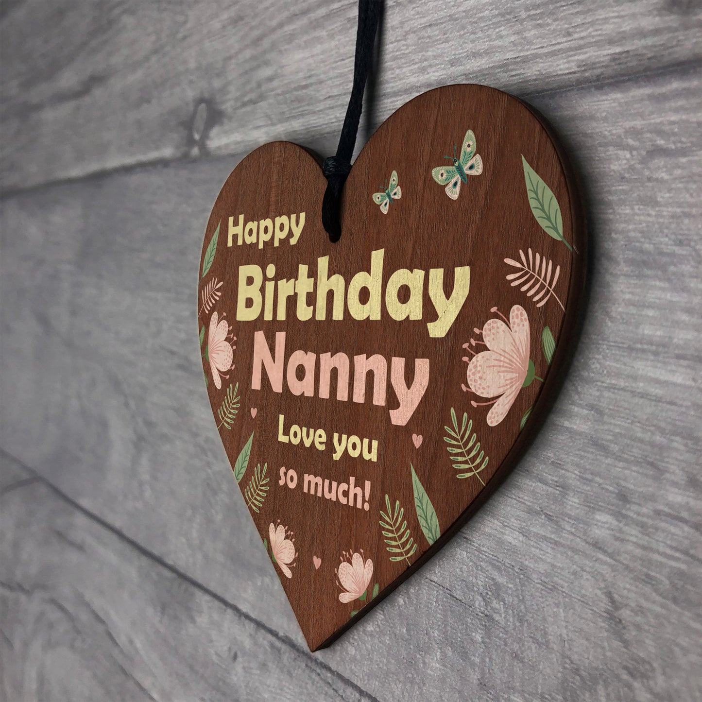 Birthday Gifts For Nanny Wooden Hanging Heart Nanny Gifts