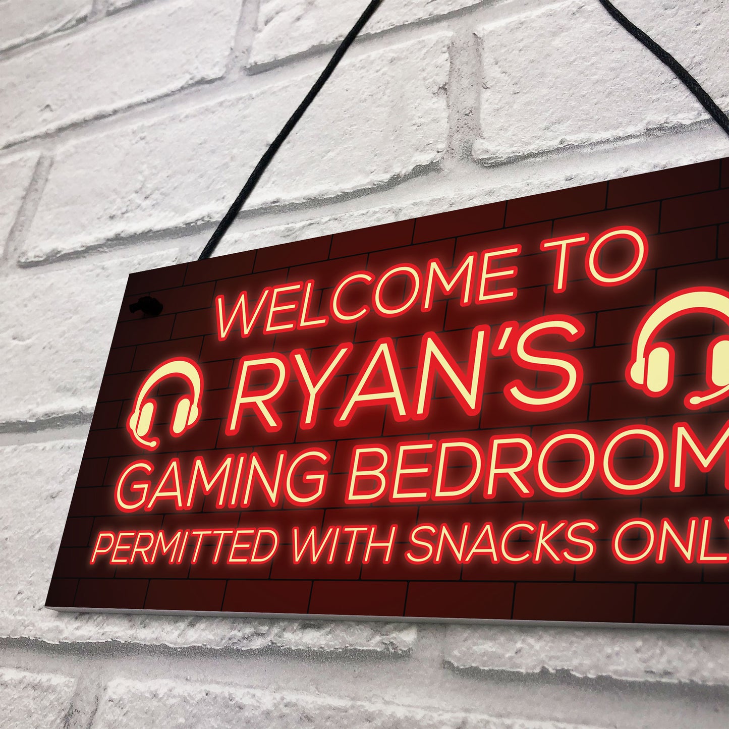 Personalised Boys Bedroom Sign Gaming Gamer Gift For Him