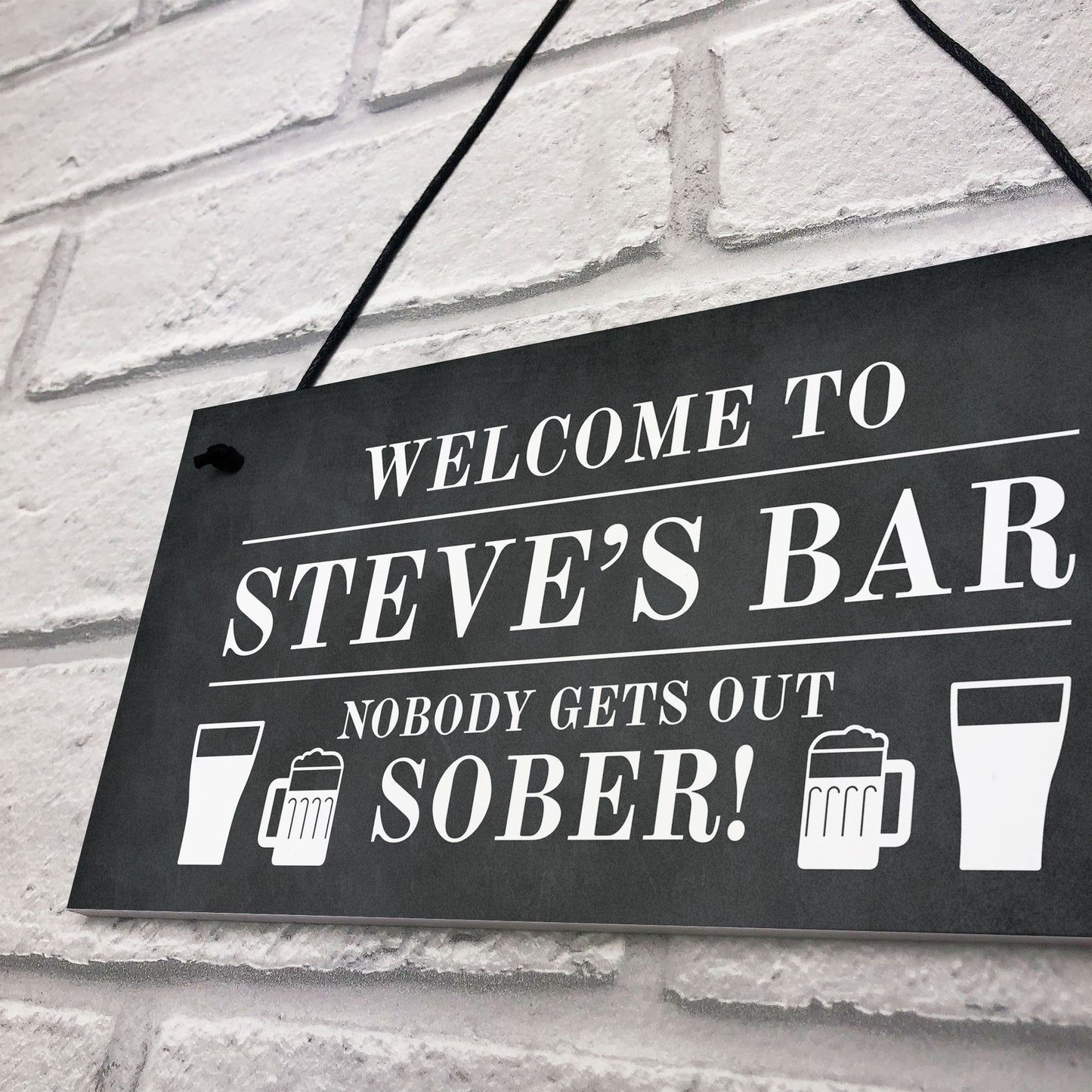 FUNNY PERSONALISED Bar Sign Home Pub Sign Man Cave Plaque