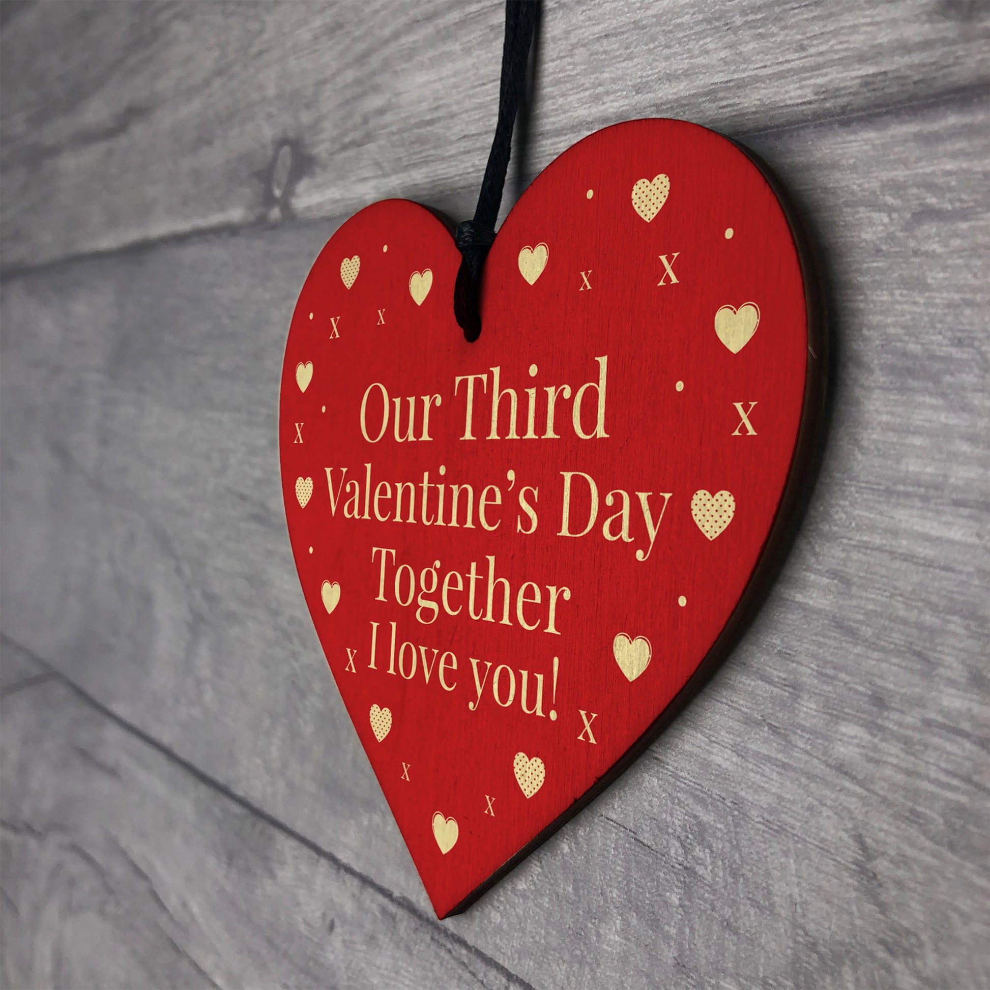 Third 3rd Valentines Day Together Gift For Boyfriend Girlfriend – Red Ocean  Gifts