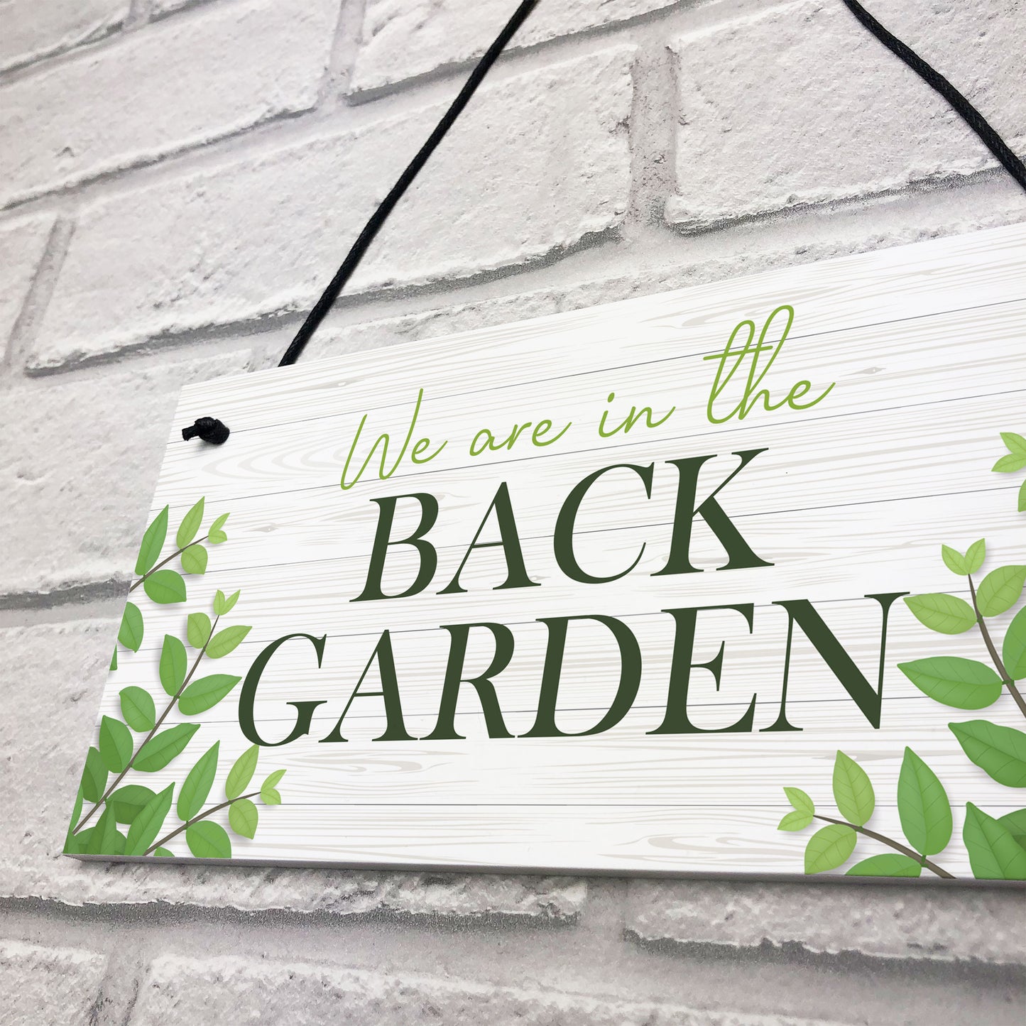 Back Garden Signs Hanging Door Wall Plaque Welcome Sign