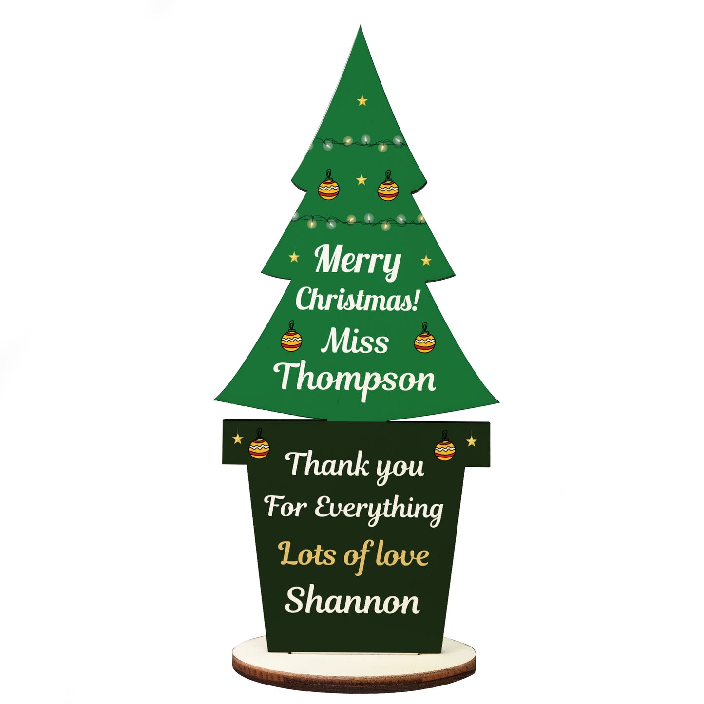 PERSONALISED Thank You Christmas Gift For Teacher Assistant