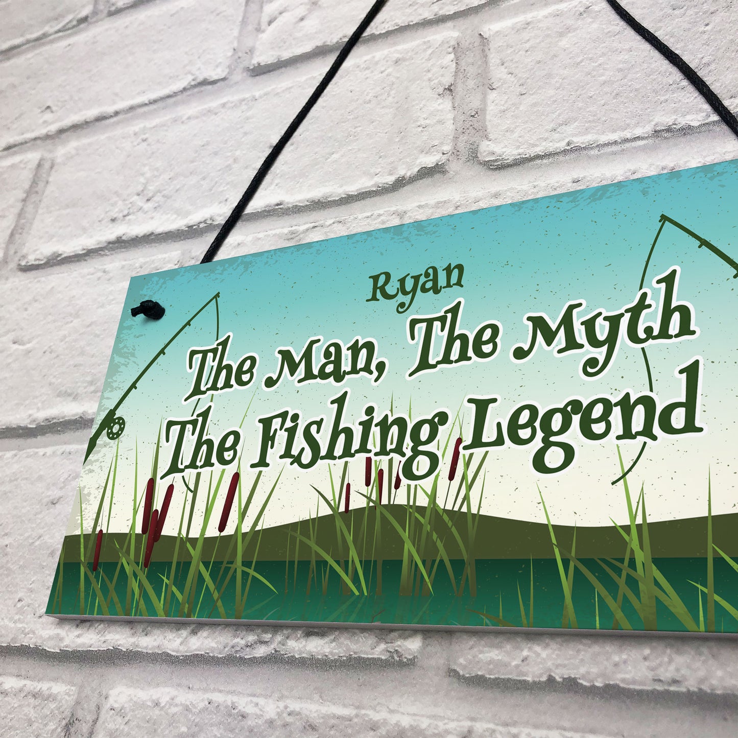 Funny Fishing Gift PERSONALISED Fishing Sign Man Cave Shed