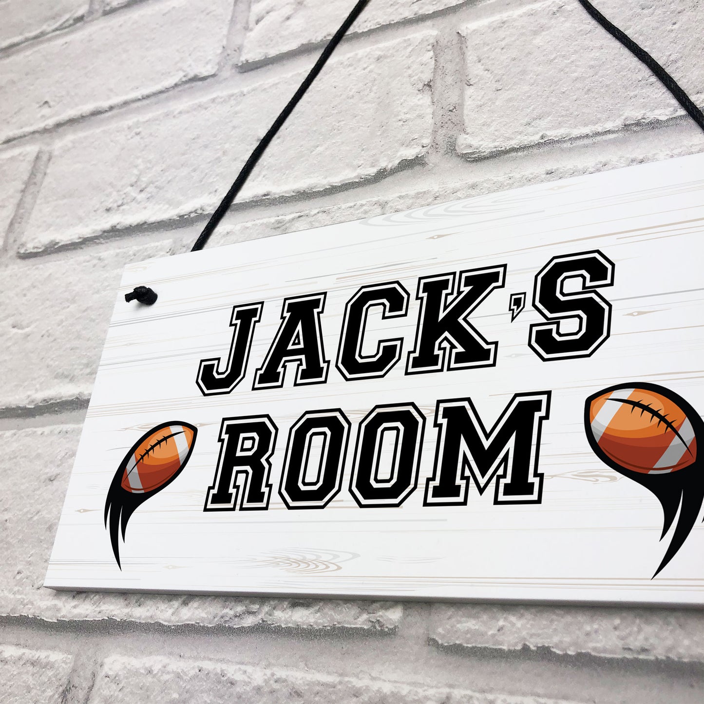 PERSONALISED Rugby Boys Room Hanging Door Sign Room Decor