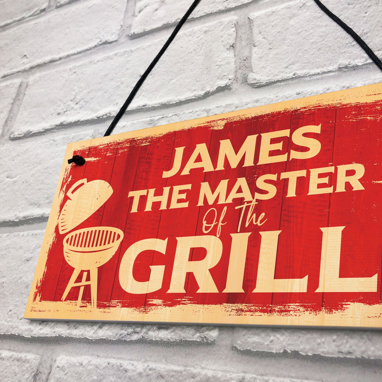 Funny BBQ Sign Master Of The Grill Personalised Gift For Men