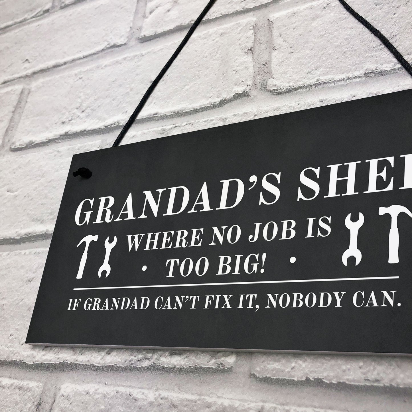 Grandads Shed Sign Hanging Garden Plaque Fathers Day Gift