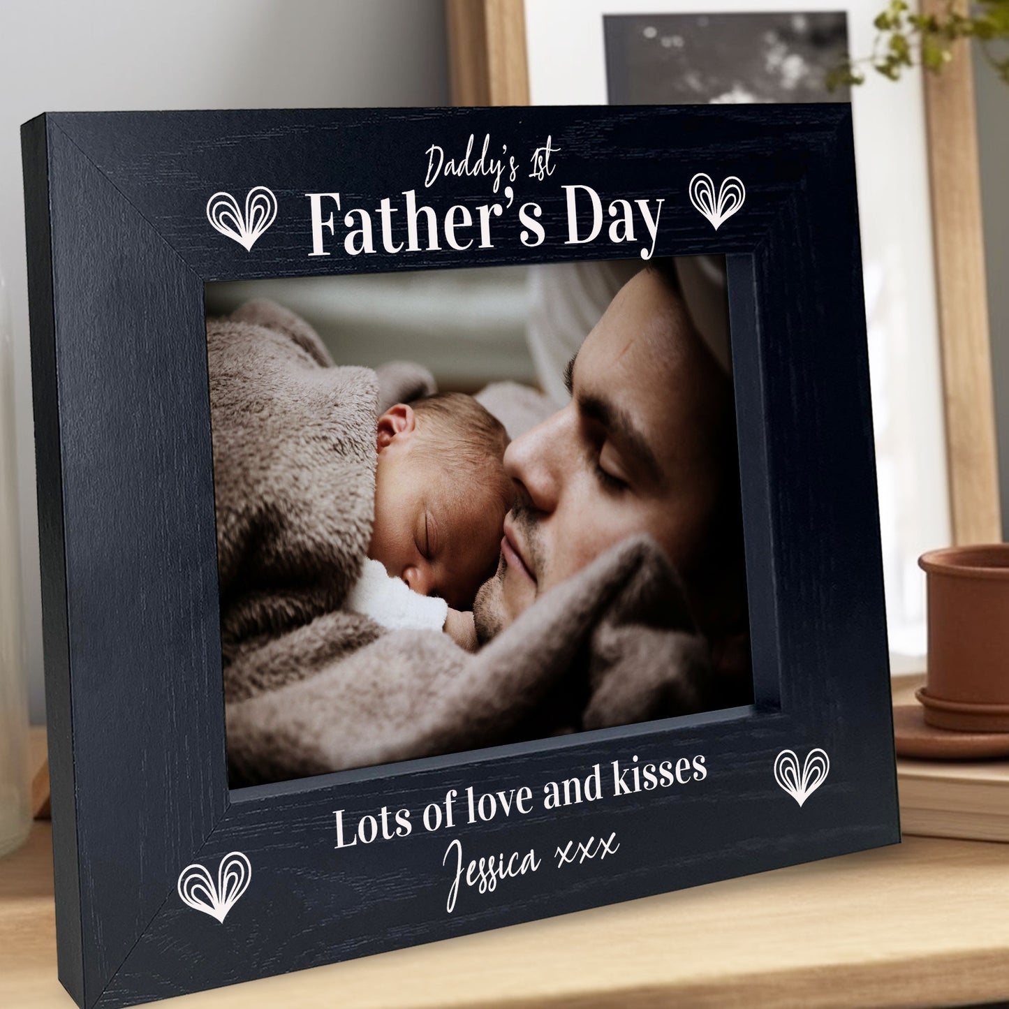 Daddys 1st Fathers Day Photo Frame Personalised Fathers Day Gift