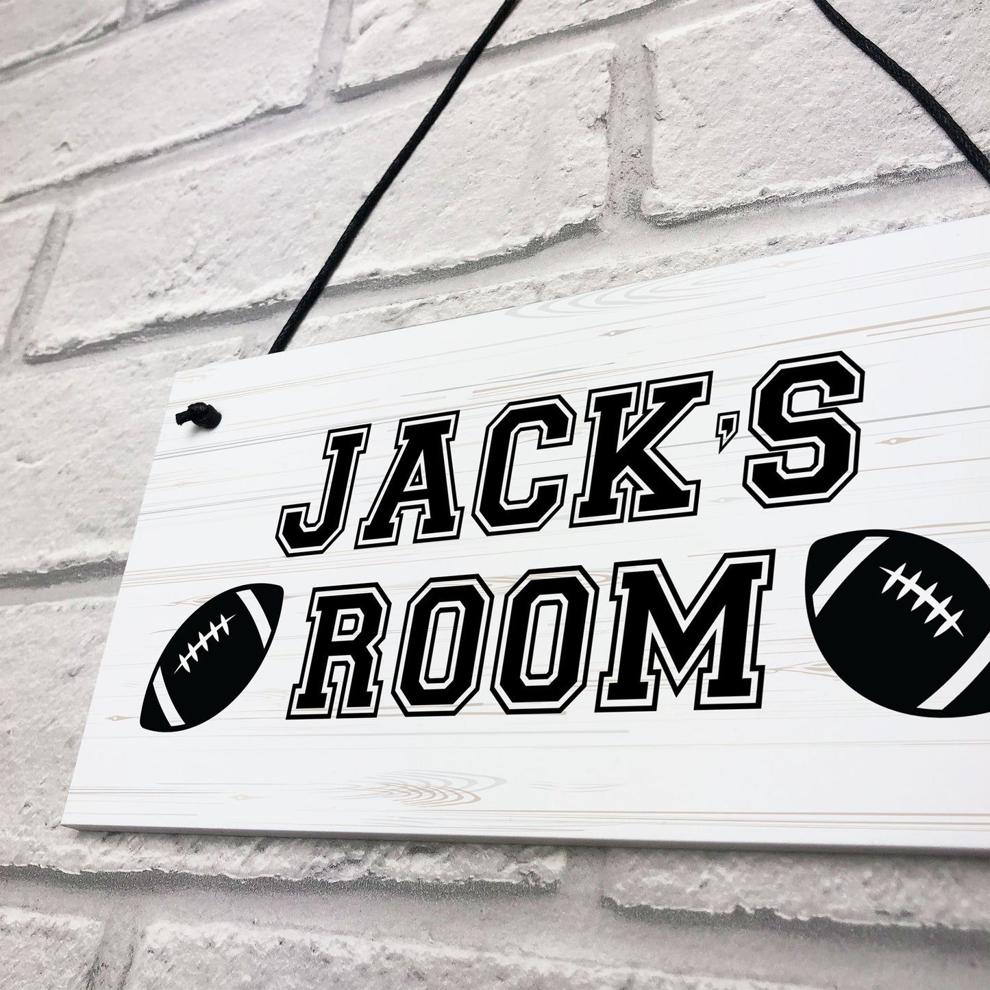 Rugby Room Door Sign PERSONALISED Boys Bedroom Decor Rugby Gifts