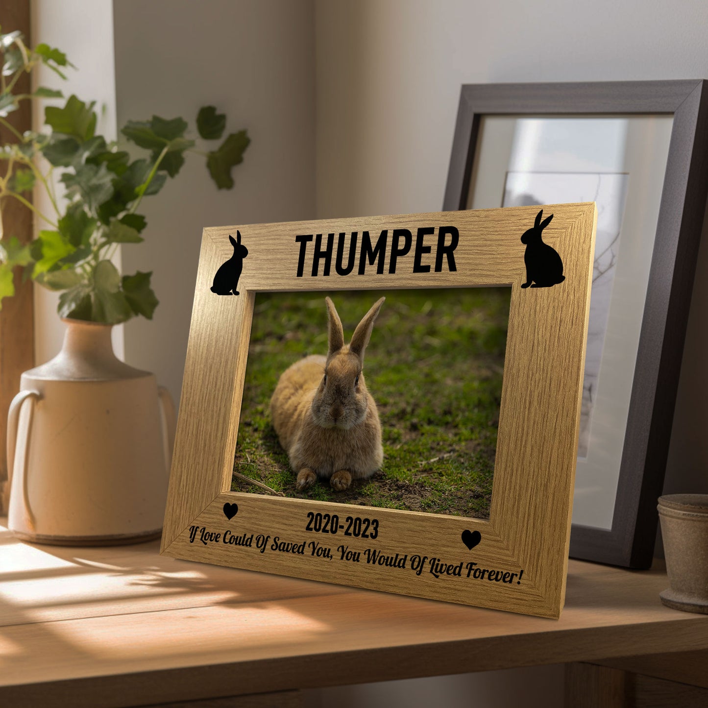 Personalised Memorial Photo Frame For Rabbit 7x5 Pet Memorial
