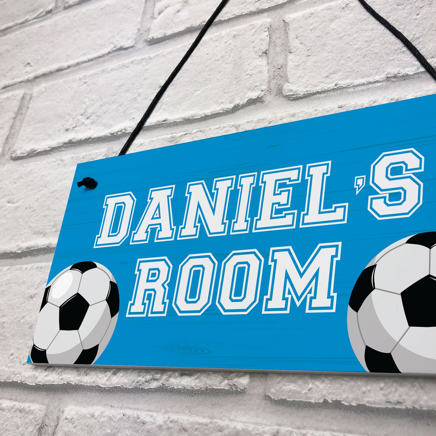 Football Room Door Sign PERSONALISED Boys Bedroom Decor Footy