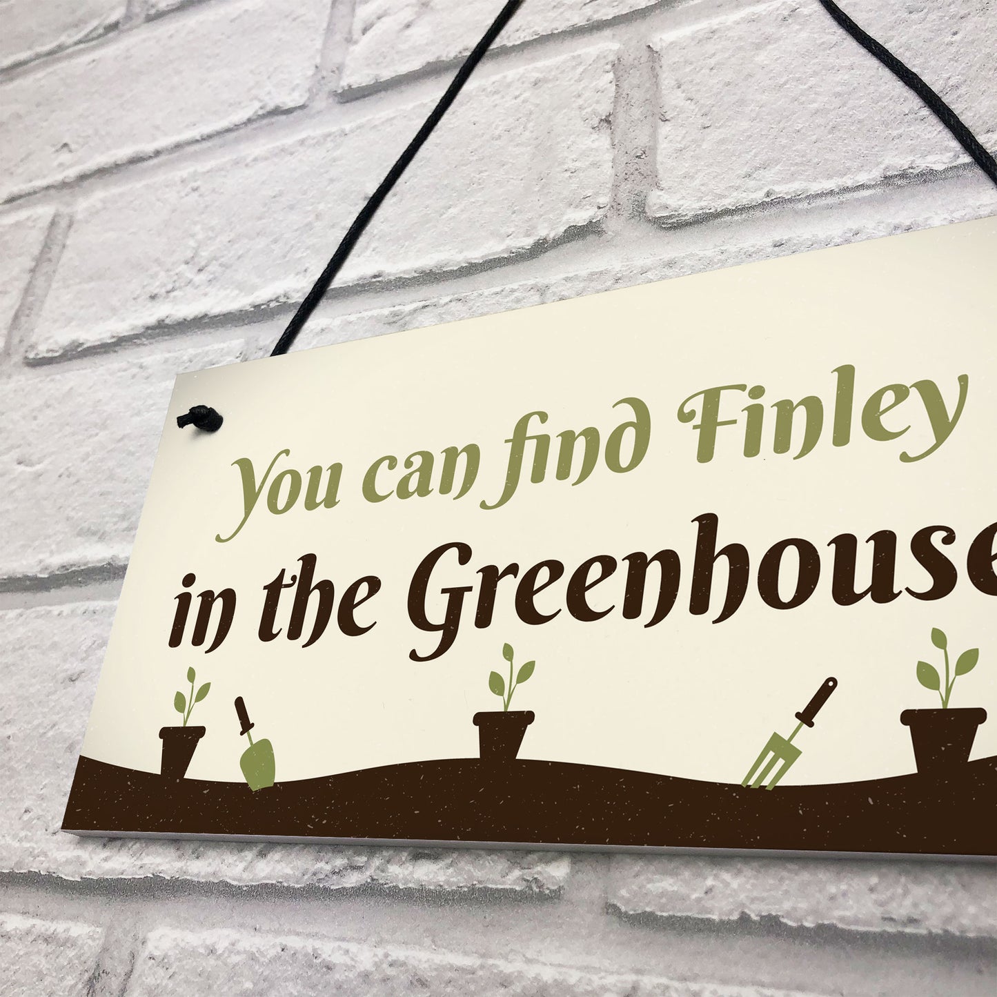 Find Me In The Greenhouse Personalised Wall Sign Vegetable Sign