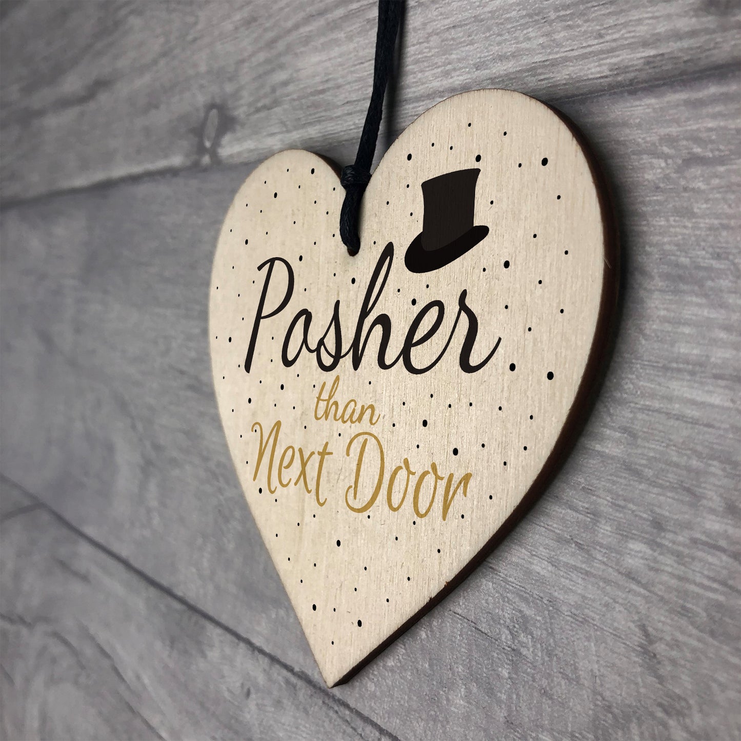 Posher Than Next Door Wooden Heart Garden Plaques Funny Gift