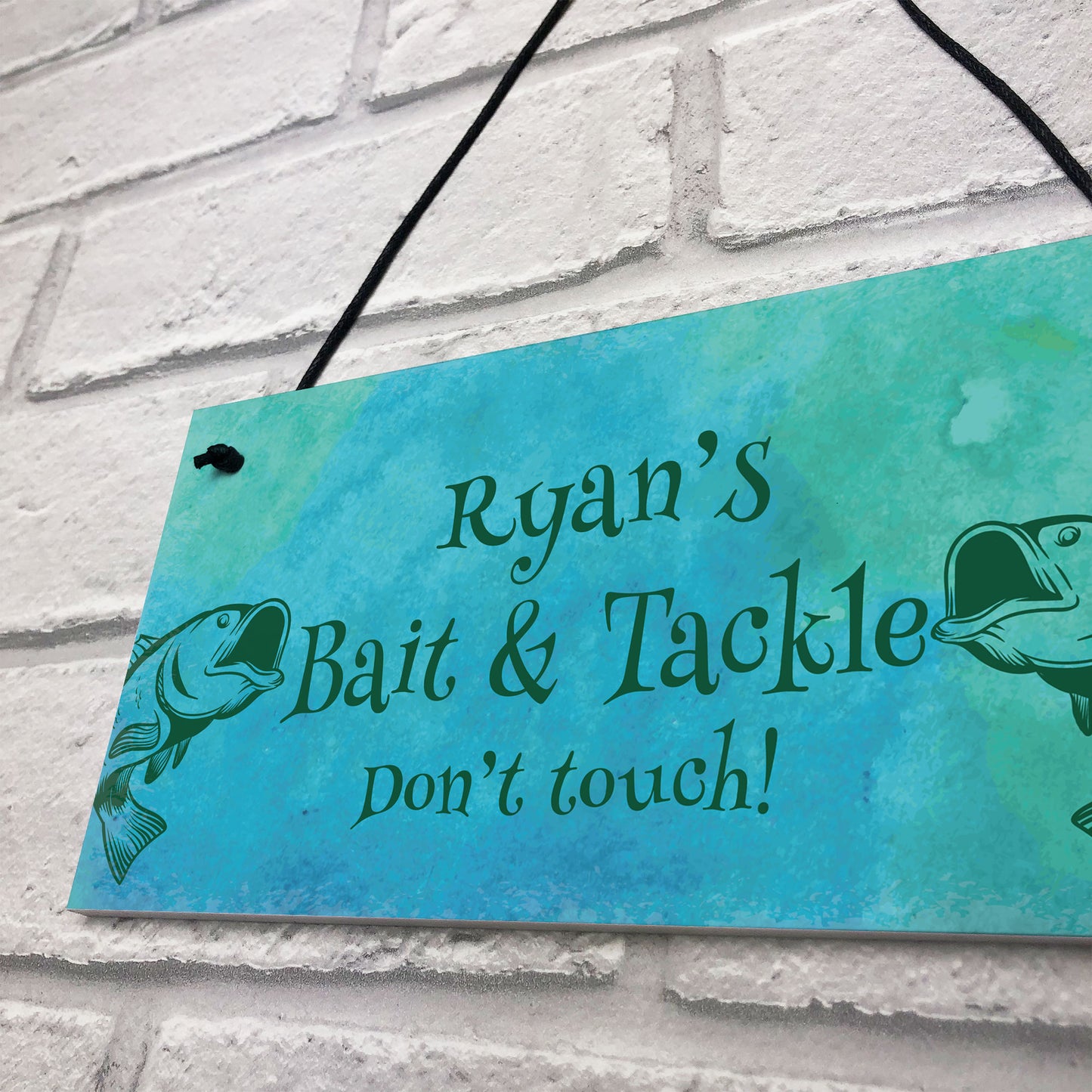 Any Name's Bait and Tackle Sign PERSONALISED Fishing Sign