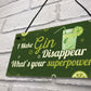 Funny Make Gin Disappear Alcohol Gift Man Cave Home Bar Sign