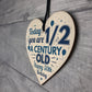 Novelty 50th Birthday Gift For Men Women Hanging Wooden Heart