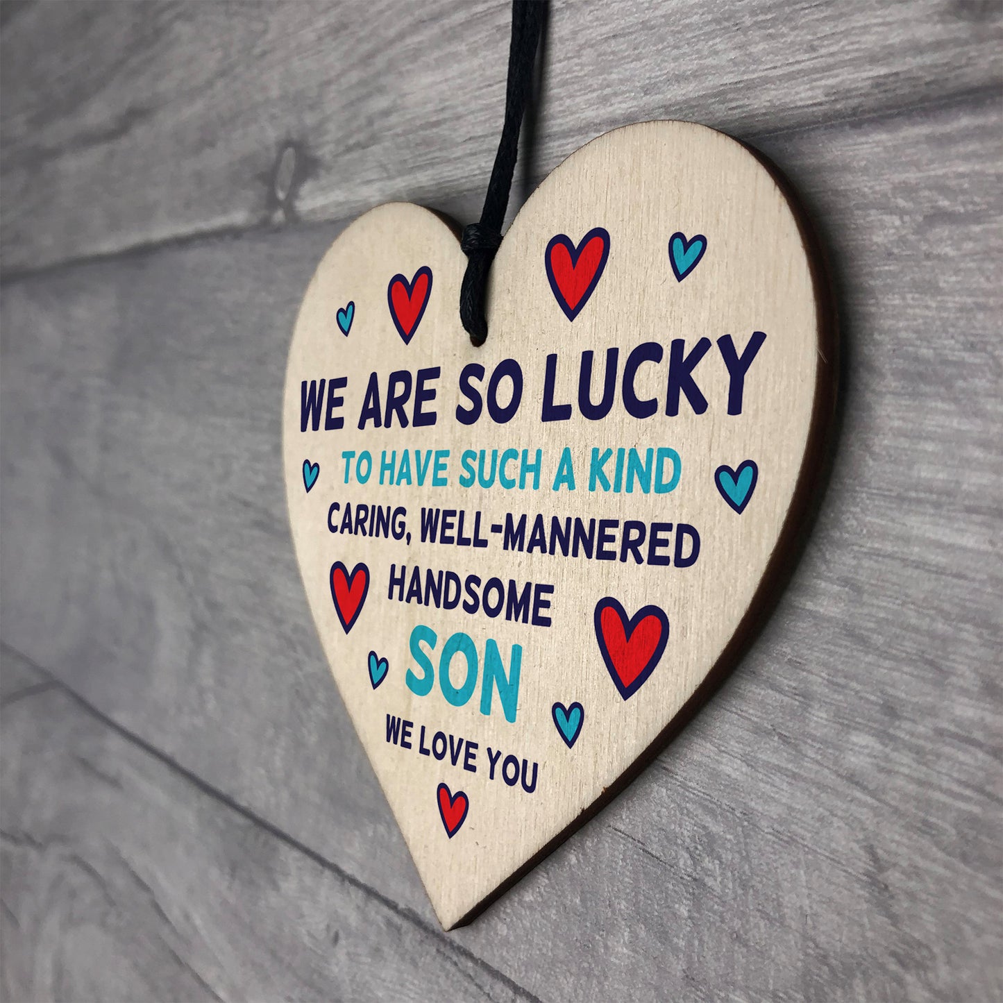 Special Gift For Son Wood Heart Love Gift 16th 18th Birthday