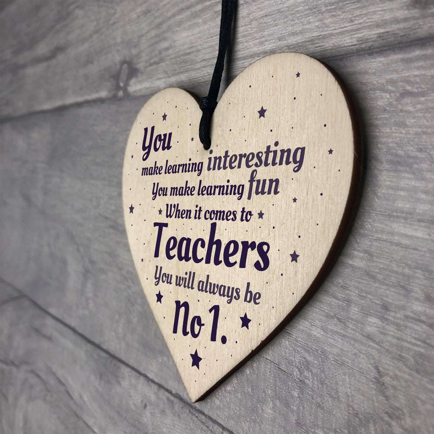 No1 Thank You Teacher Gifts Heart Leaving Nursery School Sign